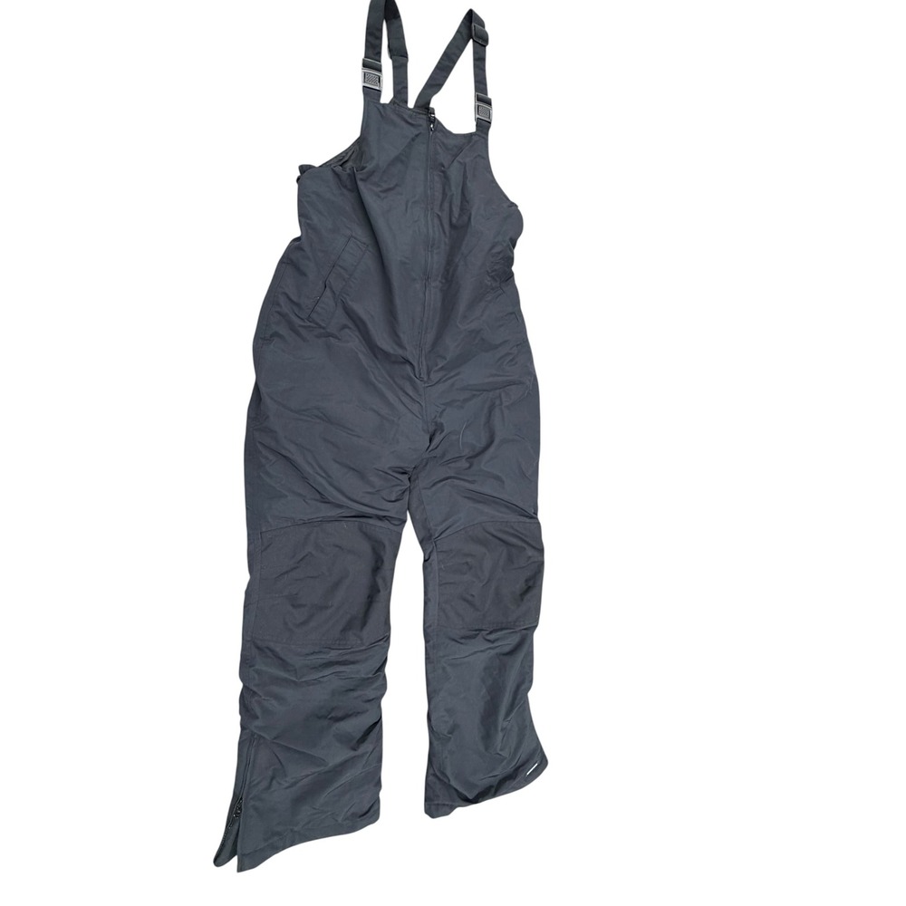 Lands End Boys 16H Black  Squall Snow Bib Insulated Ski Overalls Pants Snow